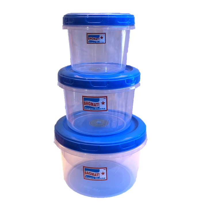 Set Of 3 Mini Plastic Container